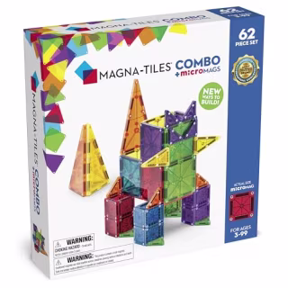 Magna-Tiles Combo 62-Piece Magnetic Construction Set