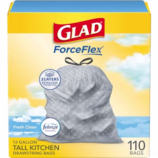 Glad Tall Kitchen Drawstring Trash Bags