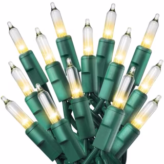 20-Foot Clear White Christmas Tree Lights