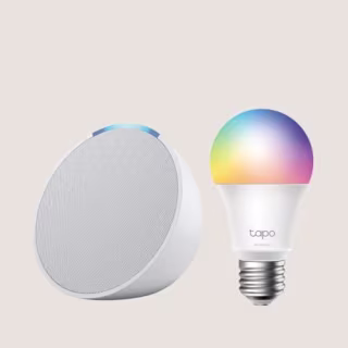 Echo Pop with TP-Link Tapo Smart Color Bulb