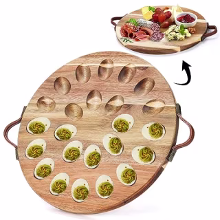 Hiceeden Charcuterie Board and Deviled Egg Platter