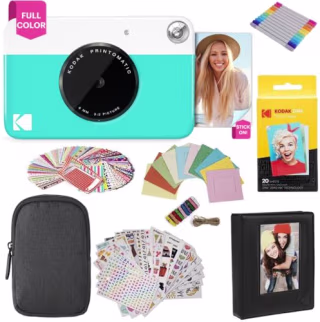 Kodak Printomatic Full-Color Instant Print Camera Gift Bundle