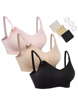 Full Bust Seamless Nursing Maternity Bras (Pack of 3)