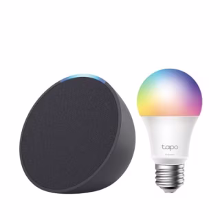 Echo Pop with TP-Link Tapo Smart Color Bulb