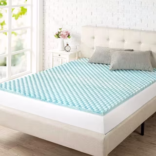 1.5 Inch Swirl Gel Cooling Memory Foam Mattress Topper