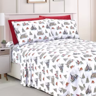 6-Piece Holiday Pattern Luxury Soft Bed Sheets