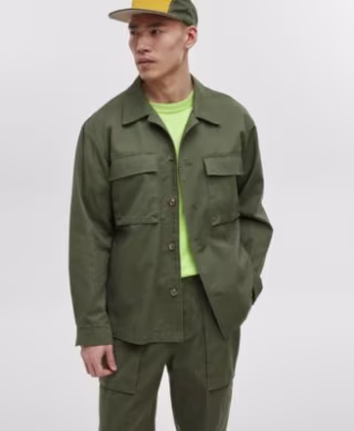 Relaxed-Fit Utility Shirt Jacket