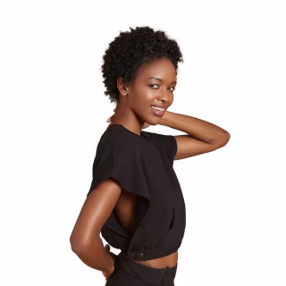 Adaptive Accessible "V" Neck Crop Top