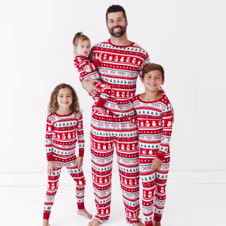 Little Sleepies Festive Fair Isle Two-Piece Pajama Set 