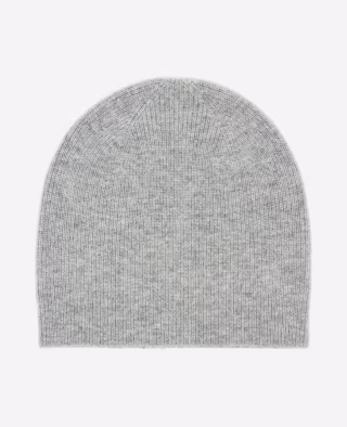 Wool Cashmere Rib Knit Beanie