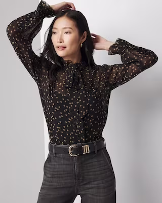 Chiffon Ruffle Blouse
