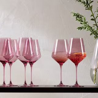 Estelle Colored Glass Stemmed Wine Glass