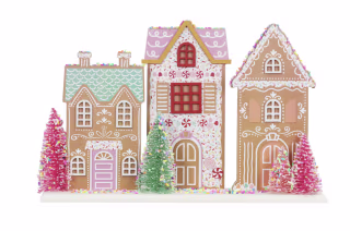 12-Inch Gingerbread Houses Tabletop Décor