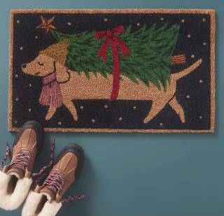 Winnie Dog Coir Printed Doormat
