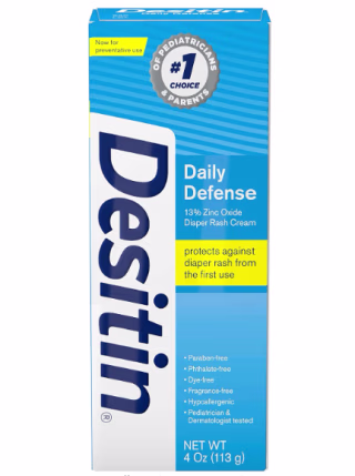 Daily Defense Baby Diaper Rash Cream with Zinc Oxide