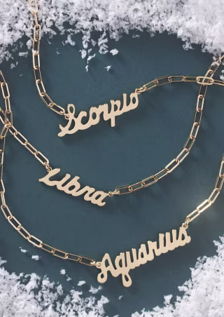 Anthropologie Zodiac Gold Necklace