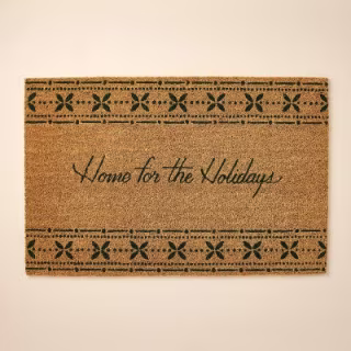 Home for the Holidays Fair Isle Coir Doormat