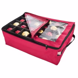 Two-Tray Ornament Bag with Clear Top