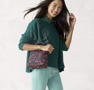 Floral Vera Bradley mini tote bag