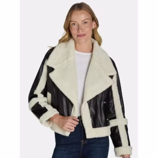 Faux Shearling Moto Jacket