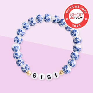 Blue Porcelain Floral Bracelet