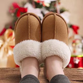 Women's Fuzzy Memory Foam Slippers