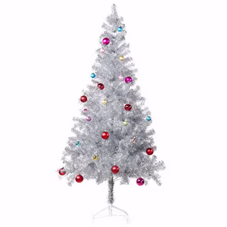 Wellwood 6-ft. Silver Tinsel Christmas Tree