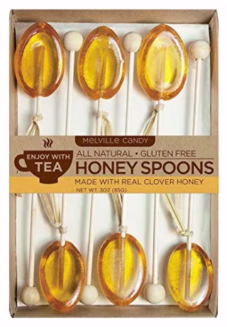 All Natural Tea Honey Spoons & Lollipops Gift Box