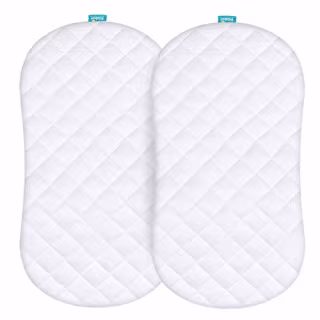 Bassinet Mattress Pad Cover- 2 Pack