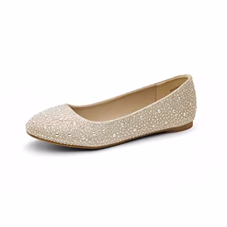 Sole-Shine Rhinestone Ballet Flats