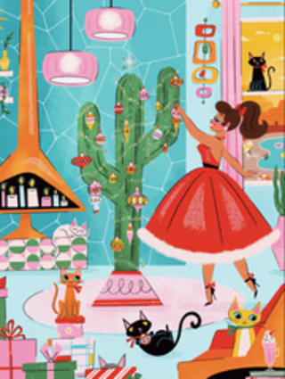 Jiggy Puzzles Merry Cactus Puzzle by Shea O’Connor
