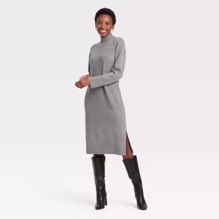 Long Sleeve Midi Sweater Dress