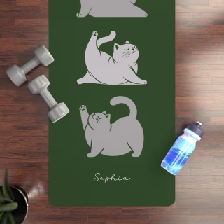 Personalized Cat Yoga Mat 