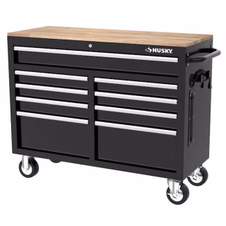 Husky Tool Storage 46 in. W x 51 in. Mobile Workbench Cabinet