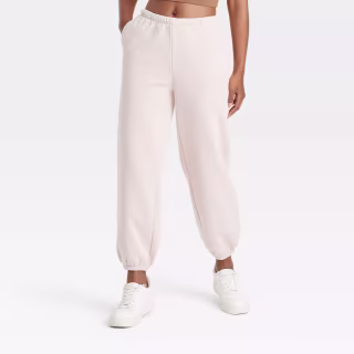 Fleece Mid-Rise Cinched Jogger Sweatpants