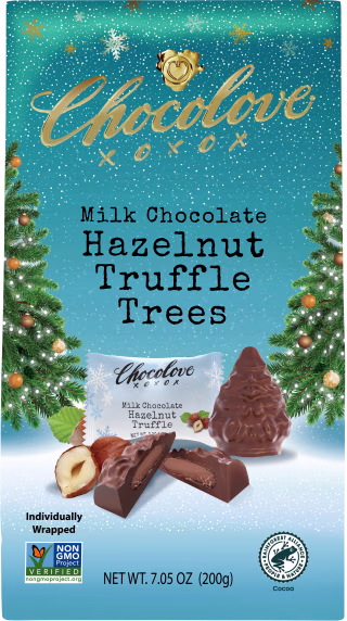 Milk Chocolate Hazelnut Truffle Trees