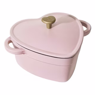 Beautiful by Drew Barrymore Cast Iron Heart-Shaped Dutch Oven