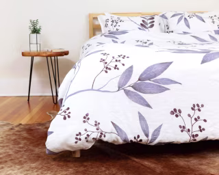 The Modern Dane European Linen Duvet Cover Set in Blåig