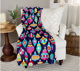 Kringle Express Oversized Whimsical Holiday 60x80 Throw