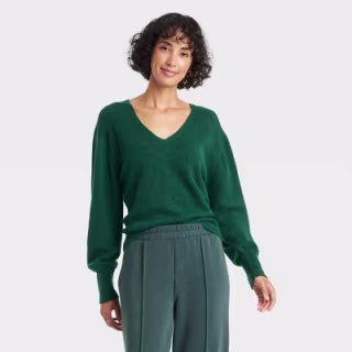 Cozy Knit V-Neck Pullover Sweater
