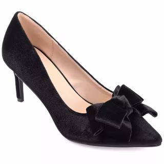 Women's Crystol Slip On Low Stiletto Pointed Toe Pumps