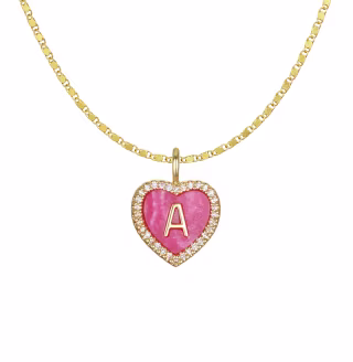 Cami Heart Initial Necklace