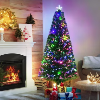 Homcom 6-foot Douglas Fir Pre-Lit Christmas Tree