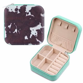 Cow Print Western Jewelry Organizer