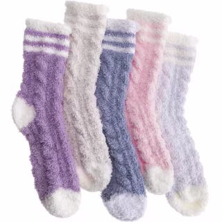 Fleece Fuzzy Socks (Set of 5)