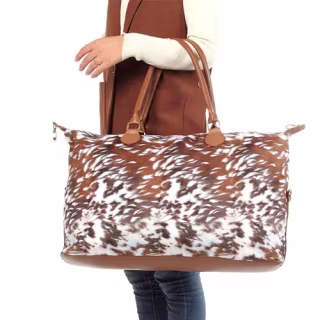 Brindle Cowhide Weekender Bag