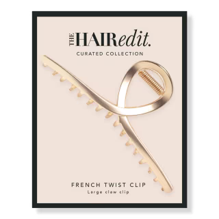 The Hair Edit Gold French Twist Claw Clip