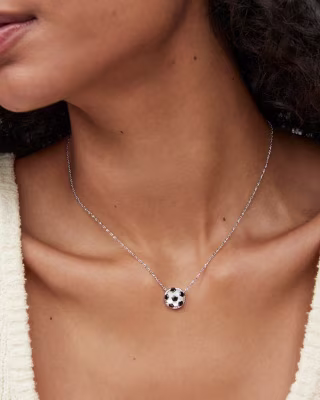 Kendra Scott Soccer Silver Short Pendant Necklace