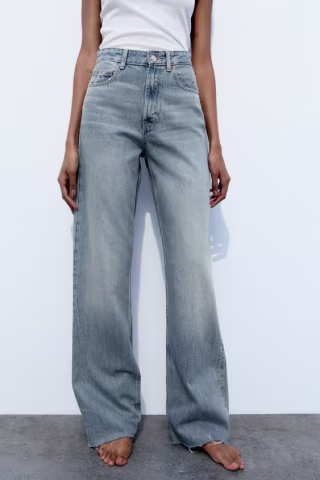 TRF High Rise Wide Leg Jeans