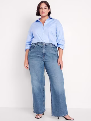 Extra High-Waisted Sky-Hi Wide-Leg Jeans